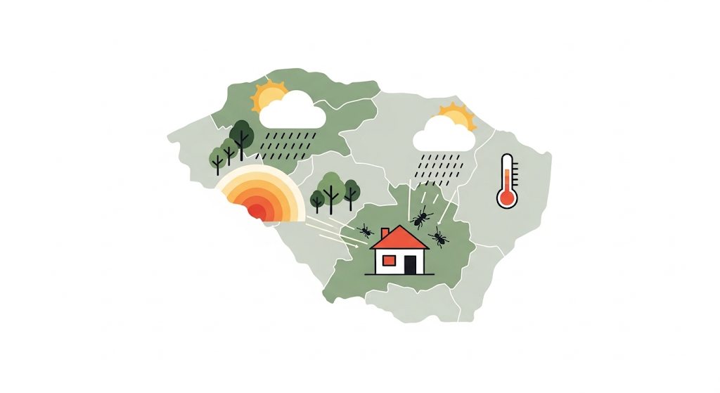 あなたの地域は？シロアリ被害が多い県とその気候的要因