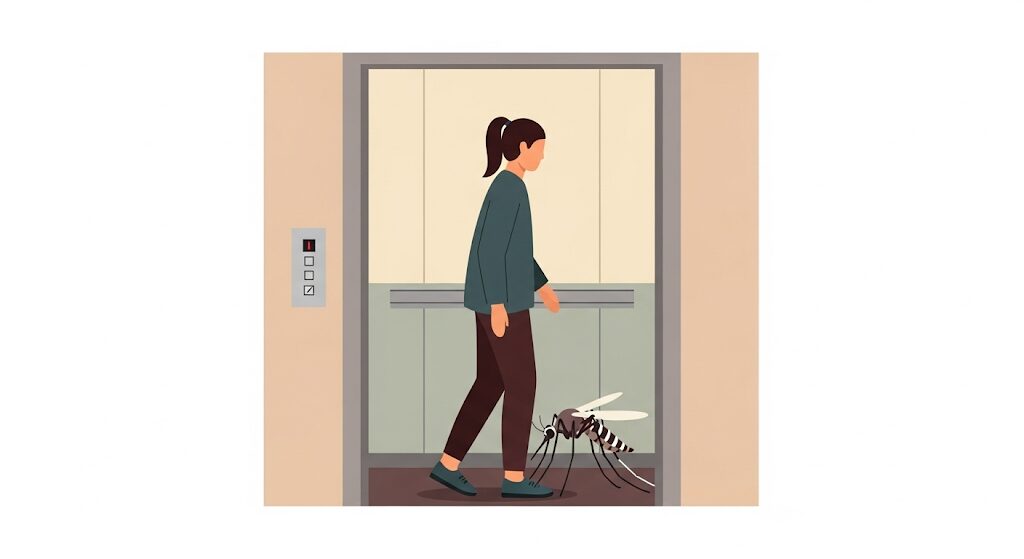エレベーターが蚊のタクシーに？主な侵入ルート