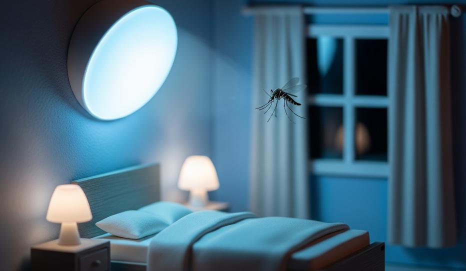 蚊の対策で寝るとき、電気はLEDが正解