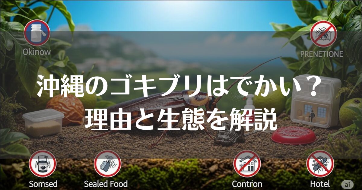沖縄のゴキブリはでかい？生態・発生原因から自宅＆ホテルでの予防策