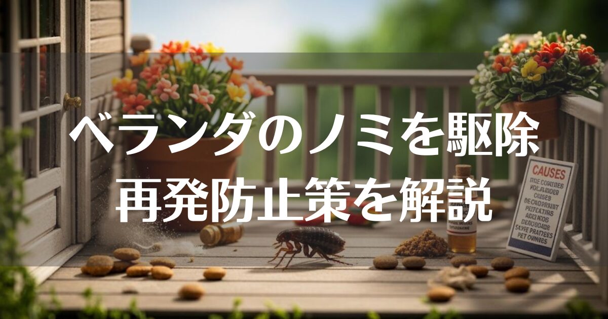 ベランダに潜むノミを徹底駆除！発生原因から再発防止策まで解説