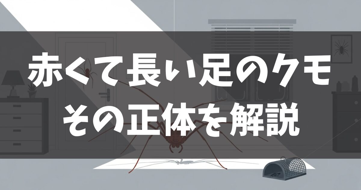 家にいる蜘蛛の赤い足が長い｜その正体と駆除・予防策を徹底解説