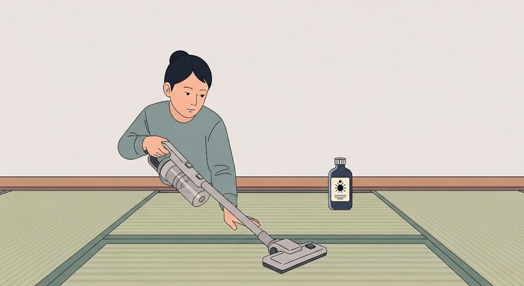 ダニアースの正しい使い方と使用後の掃除機