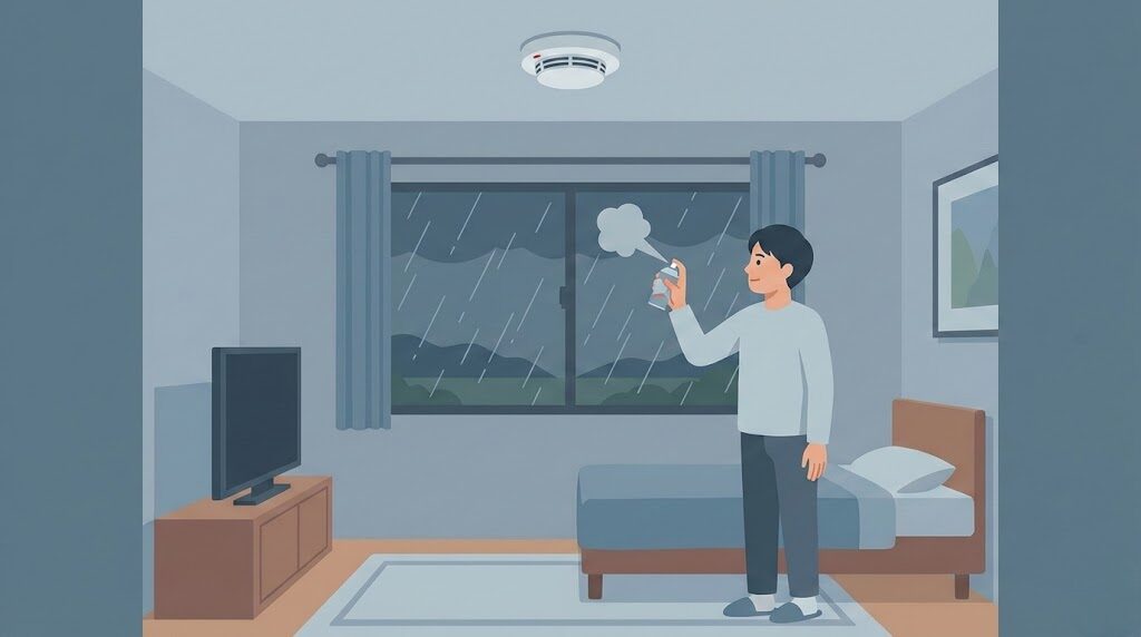 ワンプッシュ式殺虫剤が台風時の室内に最適な理由