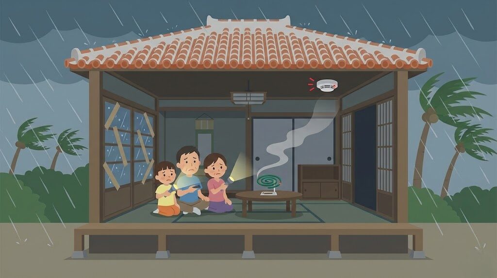 沖縄の台風時に蚊取り線香で火災報知器は鳴る？