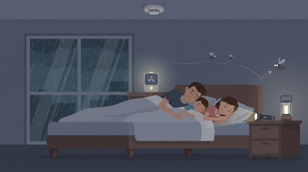 停電時も稼働する電池式蚊取り器の技術的メリット